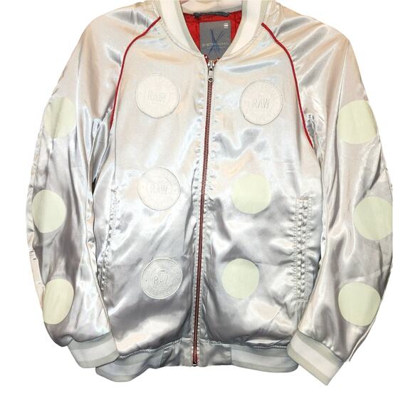 G-STAR RAW Women's White Bomber Jacket Size Small - Picture 1 of 6